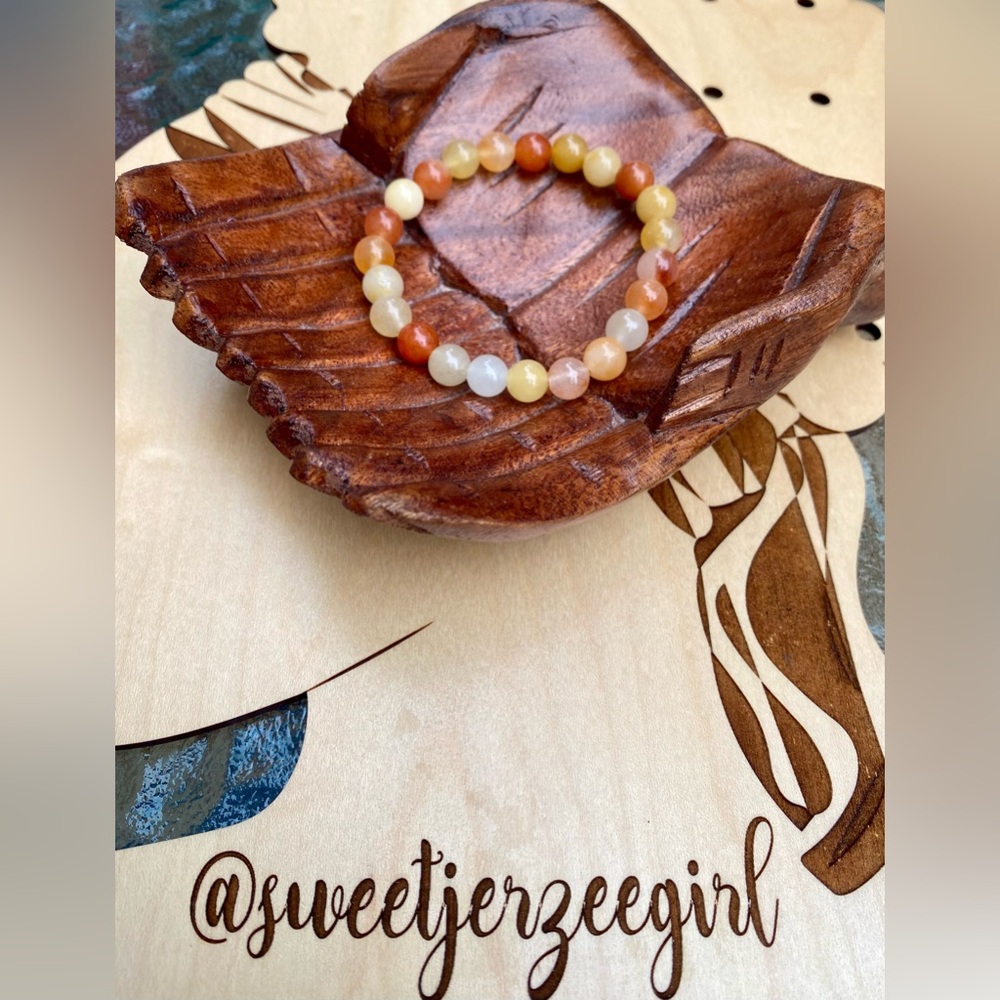 Light Imperial Jade Gemstone Bead Stretch Bracelet